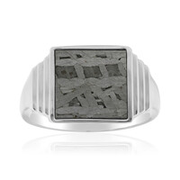 Bague en argent et Météorite d'Alétaï