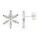 Boucles d'oreilles en argent et Diamant fantaisie