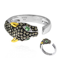Bague en argent et Grenat Tsavorite