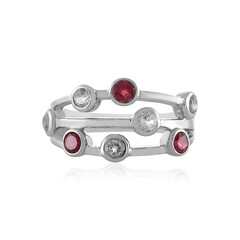 Bague en argent et Rubis de Madagascar