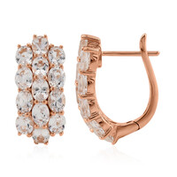 Boucles d'oreilles en or et Danburite rose du Mexique