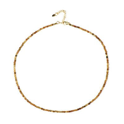 Collier en argent et Tourmaline jaune