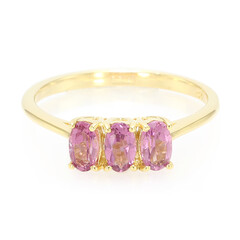 Bague en argent et Tourmaline cuprifère rose