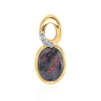 Pendentif en or et Opale crystal noir de Lightning Ridge (Mark Tremonti)