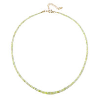 Collier en argent et Chrysobéryl œil-de-chat