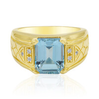 Bague en argent et Topaze bleu ciel