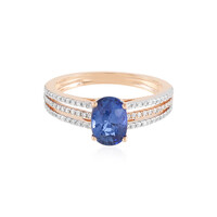 Bague en or et Saphir de Ceylan