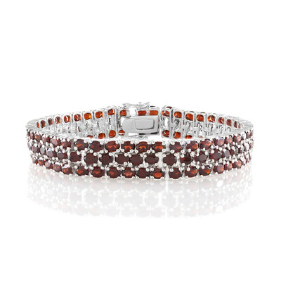 Bracelet en argent et Grenat du Mozambique