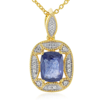 Collier en argent et Saphir bleu de Madagascar