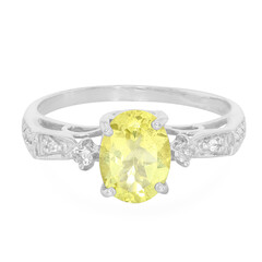 Bague en argent et Béryl jaune