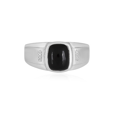 Bague pour homme en argent et Onyx noir