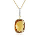 Collier en or et Citrine brandy