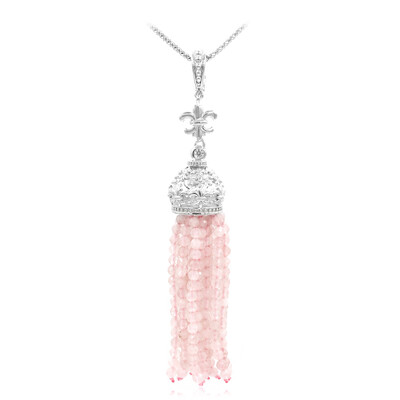 Collier en argent et Quartz rose (Dallas Prince Designs)