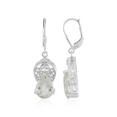 Boucles d'oreilles en argent et Améthyste verte