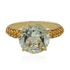 Bague en argent et Améthyste verte