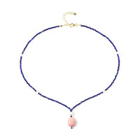 Collier en argent et Opale rose