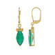 Boucles d'oreilles en argent et Onyx vert