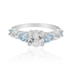 Bague en argent et Topaze blanche