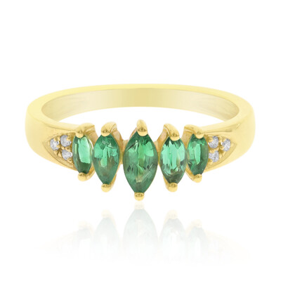 Bague en or et Emeraude de Zambie AAA