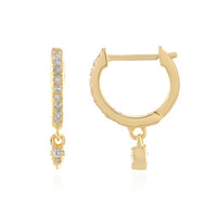 Boucles d'oreilles en argent et Diamant I4 (J)