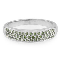 Bague en argent et Diamant fantaisie