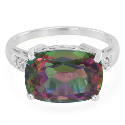 Bague en argent et Topaze Mystique