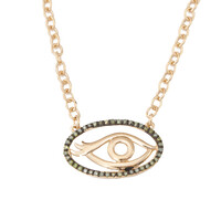 Collier en argent et Diamant vert
