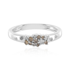 Bague en argent et Diamant champagne I3