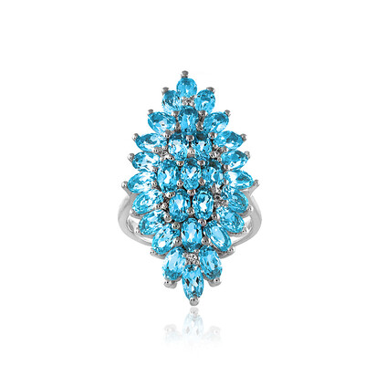 Bague en argent et Topaze bleu ciel