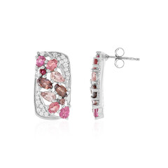 Boucles d'oreilles en argent et Tourmaline rose