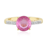 Bague en argent et Saphir rose de Madagascar