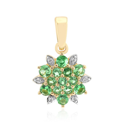 Pendentif en or et Tsavorite du Kenya AAA