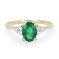 Bague en argent et Emeraude AAA de Russie