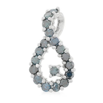 Pendentif en argent et Diamant fantaisie