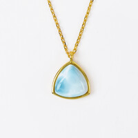 Collier en argent et Larimar