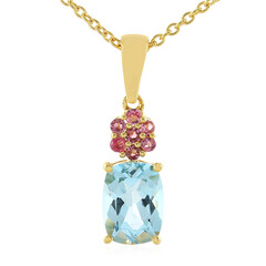 Collier en argent et Topaze bleu ciel