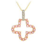 Collier en or et Saphir Padparadscha non chauffé (AMAYANI)