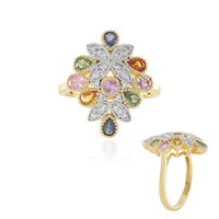 Bague en argent et Saphir jaune