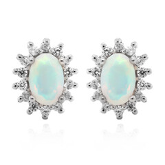 Boucles d'oreilles en argent et Opale Welo