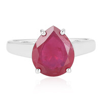 Bague en argent et Rubis de Madagascar