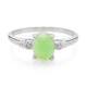 Bague en argent et Chrysoprase impériale
