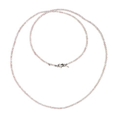Collier en argent et Quartz rose