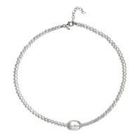 Collier en argent et Quartz blanc