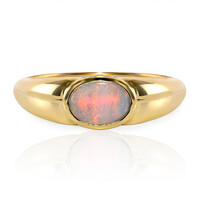 Bague en or et Opale crystal noir de Lightning Ridge (Mark Tremonti)