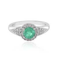 Bague en argent et Emeraude de Colombie
