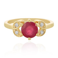 Bague en argent et Rubis de Madagascar