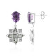 Boucles d'oreilles en argent et Améthyste Rose de France (Remy Rotenier)