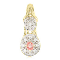 Pendentif en argent et Saphir Padparadscha
