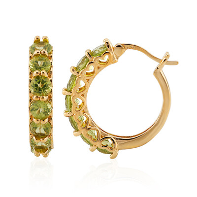 Boucles d'oreilles en argent et Péridot de Birmanie