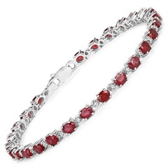 Bracelet en argent et Rubis de Madagascar
